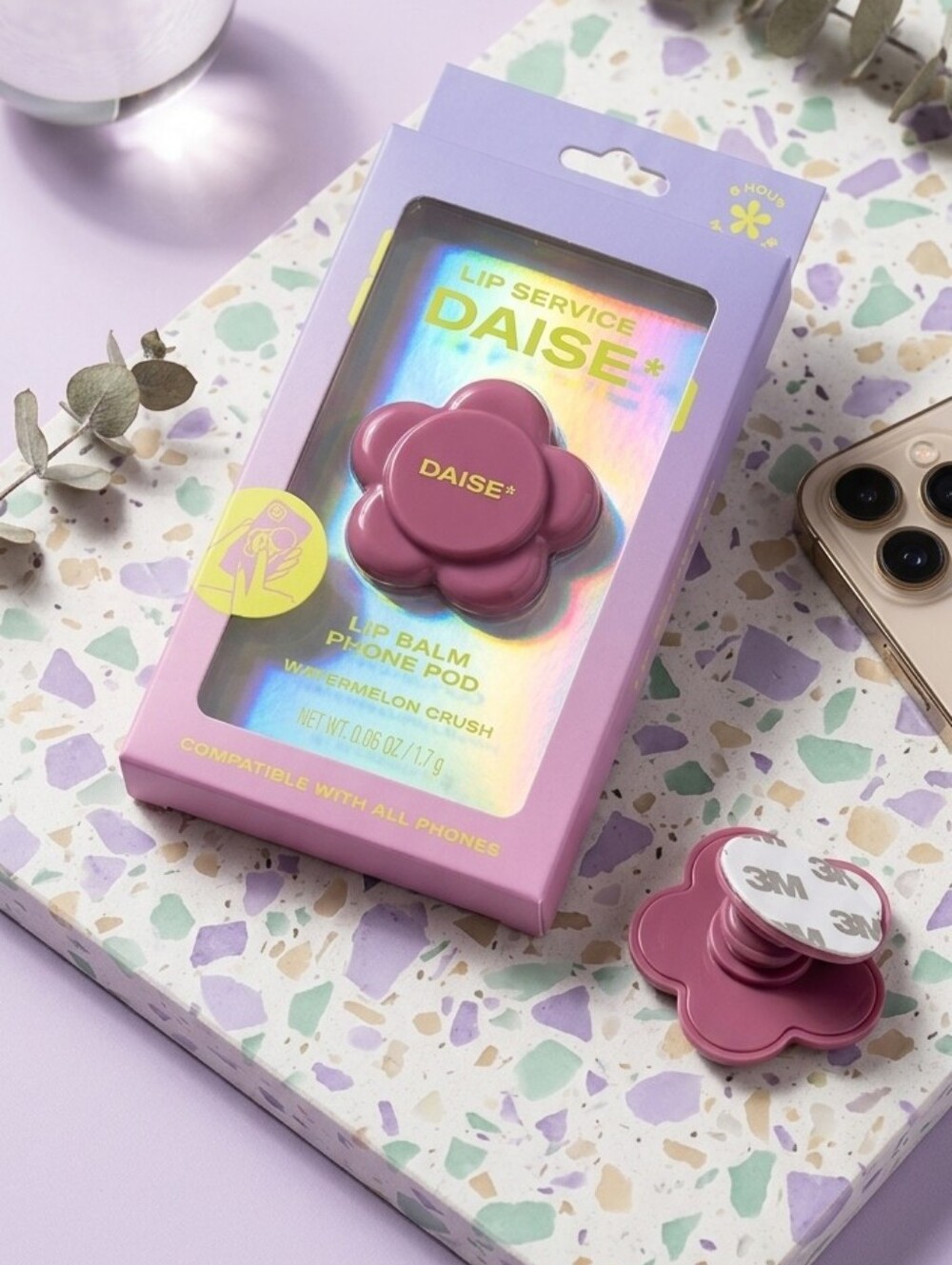 Daise Pink Lip Balm Phone Pod - Watermelon Crush